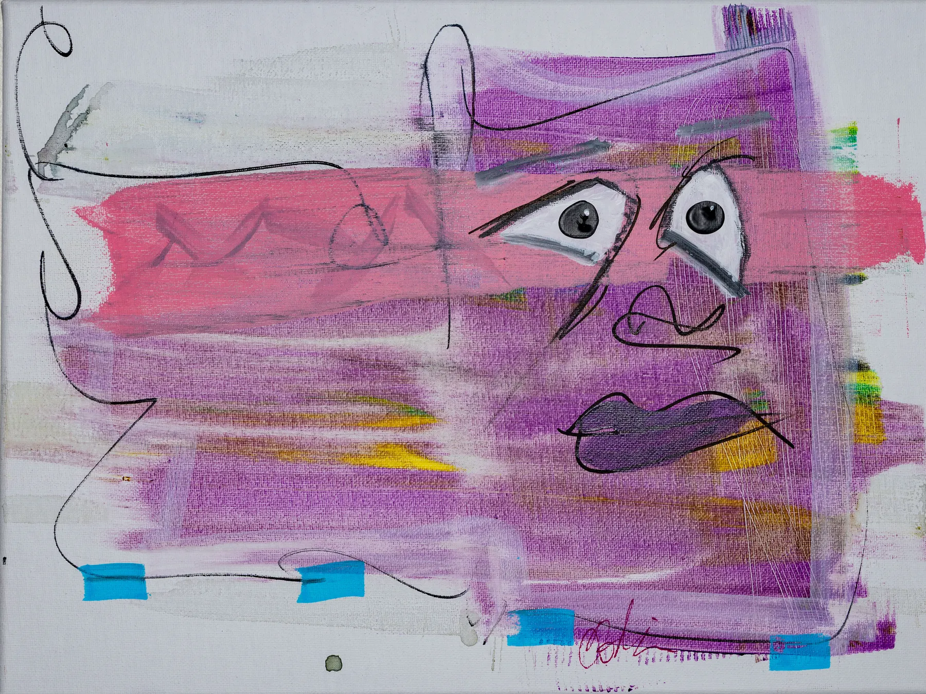 Edouardina, peinture signée Robin