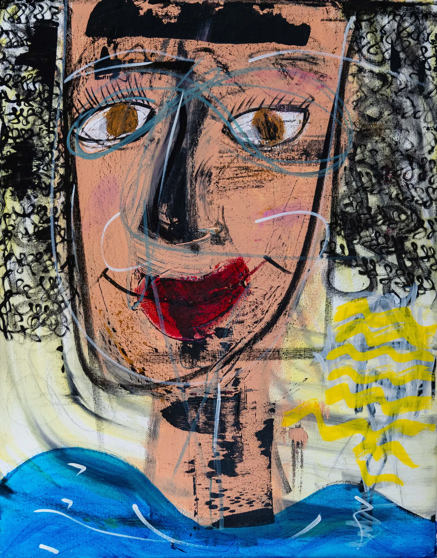 KHK, peinture signée Robin