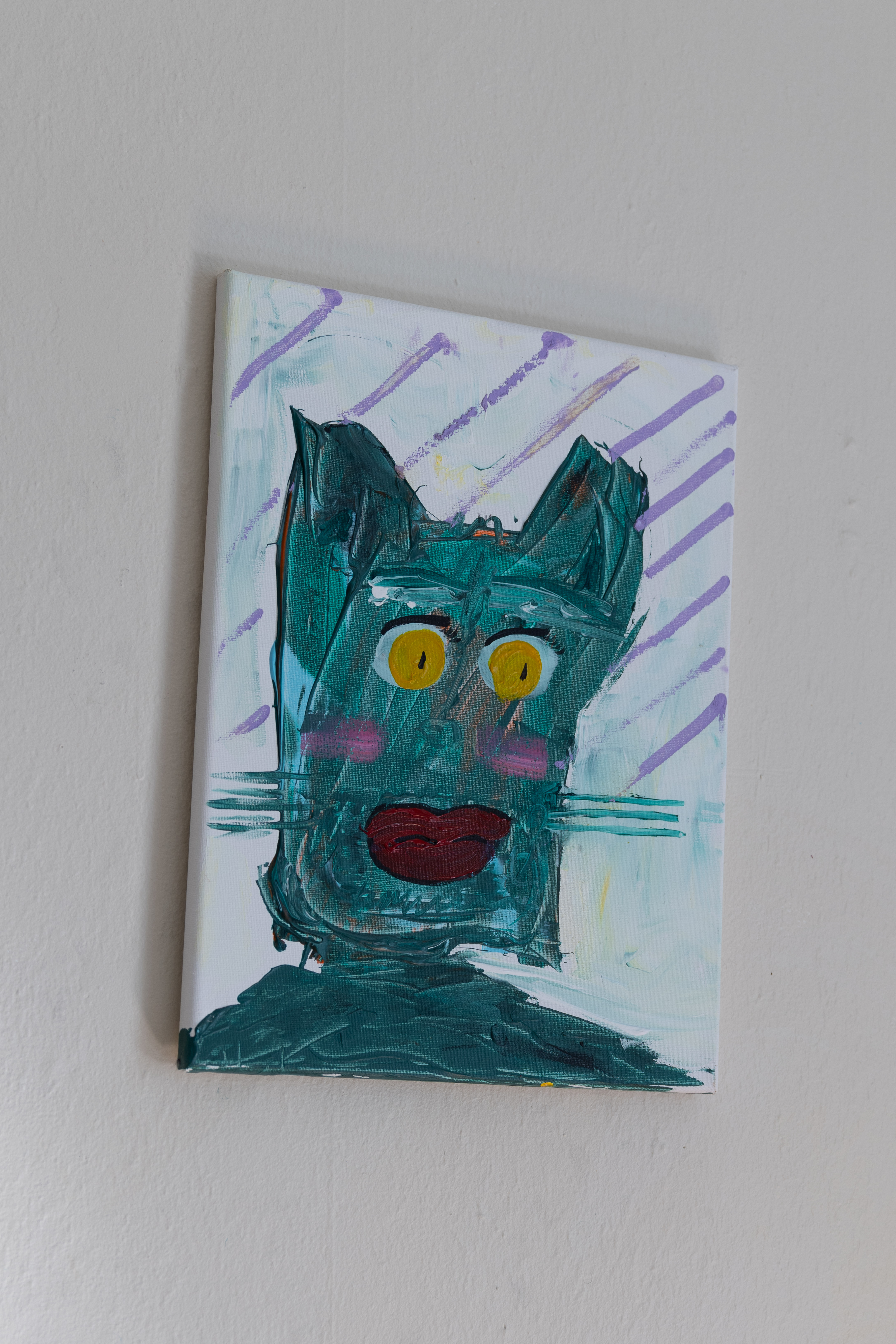 Pillow, peinture signée Robin
