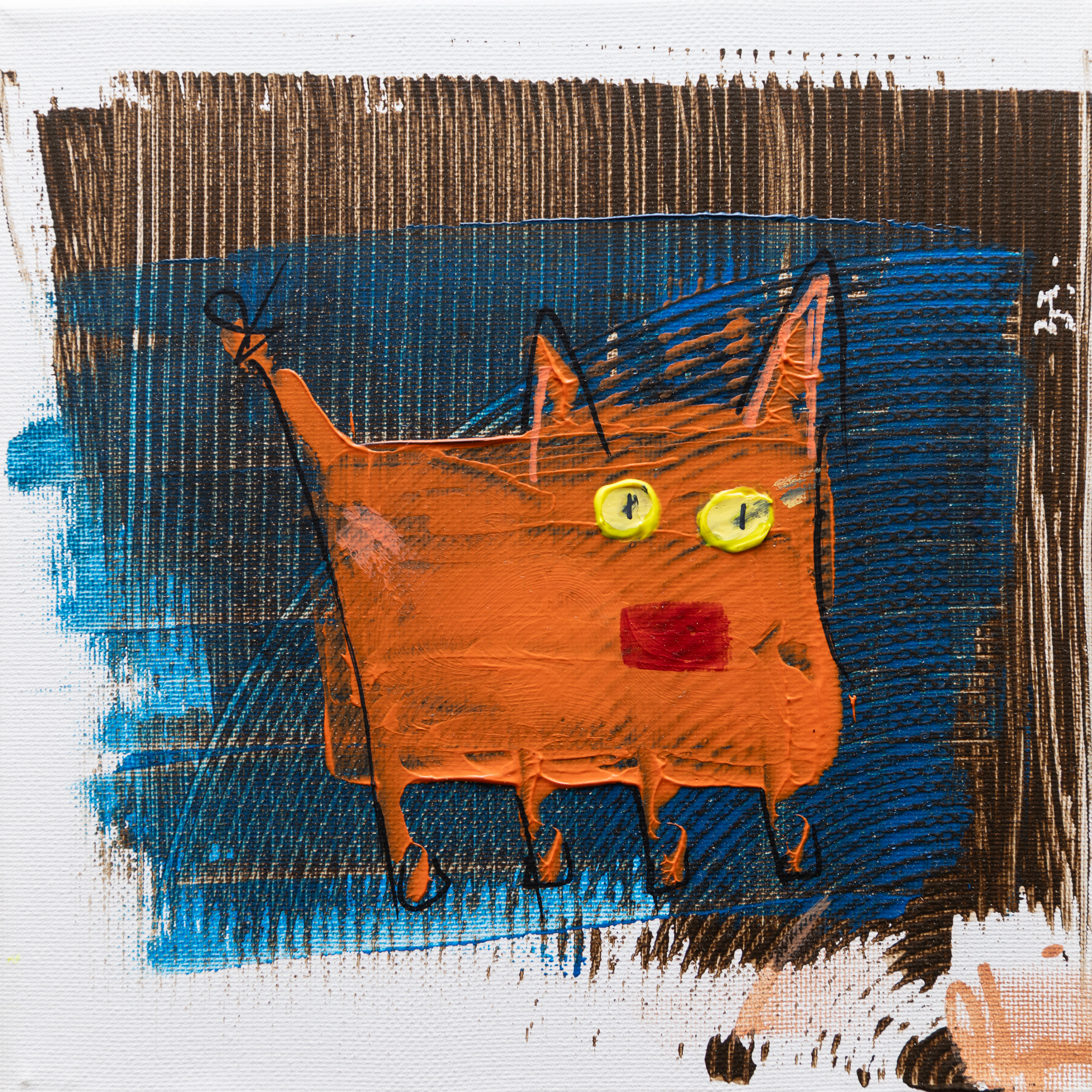 Oscar, peinture signée Robin