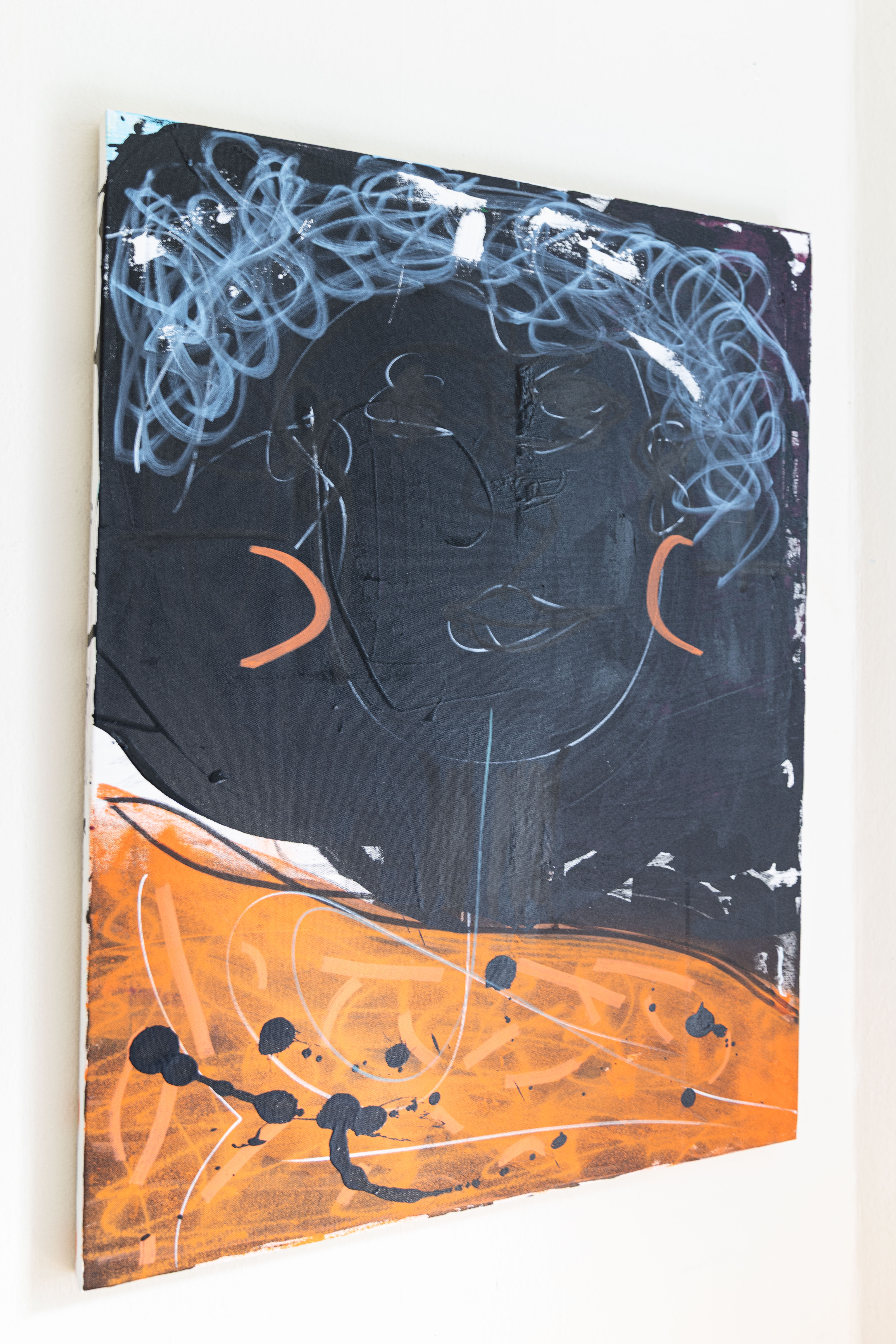 Olie, peinture signée Robin