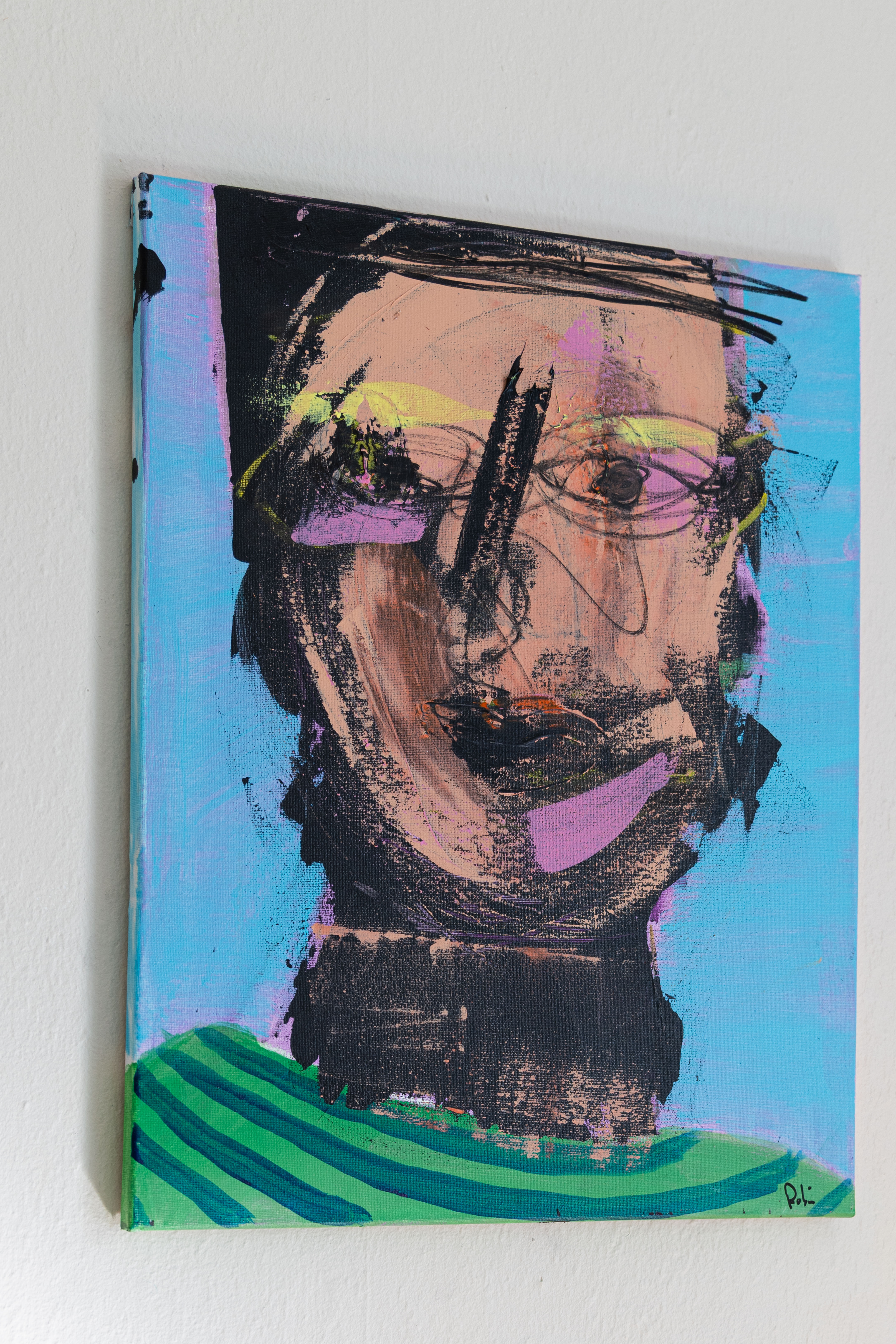Antonin, peinture signée Robin